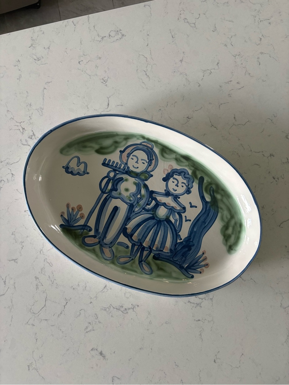 RARE MA Hadley large oval platter